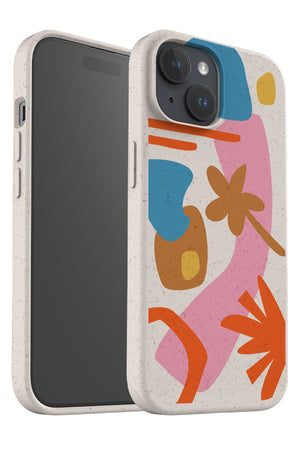 Abstract Nature Eco Bamboo Phone Case (Pink Blue) | Harper & Blake