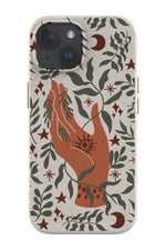 Bohemian Hand Plants and Vines Eco Bamboo Phone Case (Neutrals)