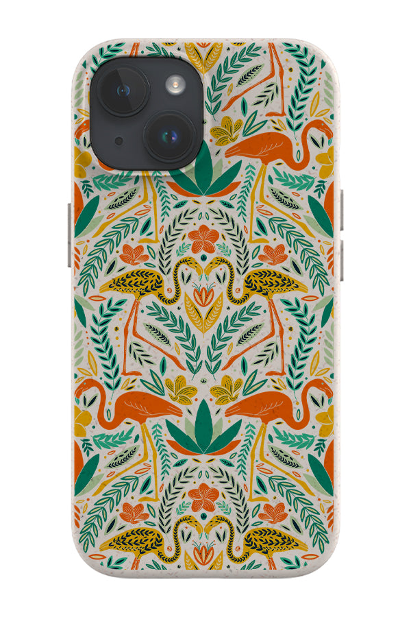 Joyful Jungle by Cassandra O’Leary Eco Bamboo Phone Case (Green) | Harper & Blake