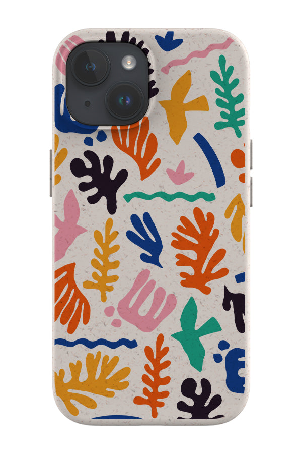 Matisse Abstract Scatter Eco Bamboo Phone Case (Multicolour)