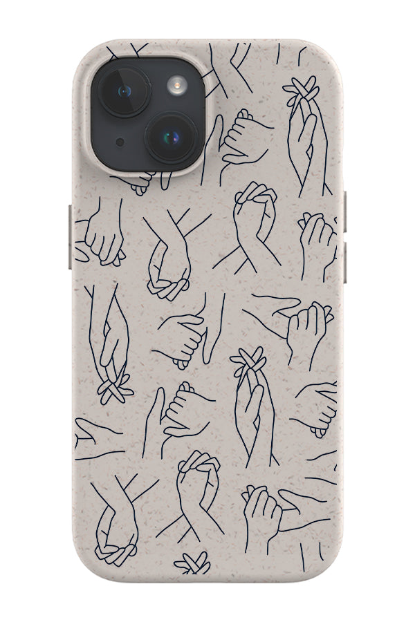 
            
                Load image into Gallery viewer, Hand Connections Eco Bamboo Phone Case (Black) | Harper &amp;amp; Blake
            
        