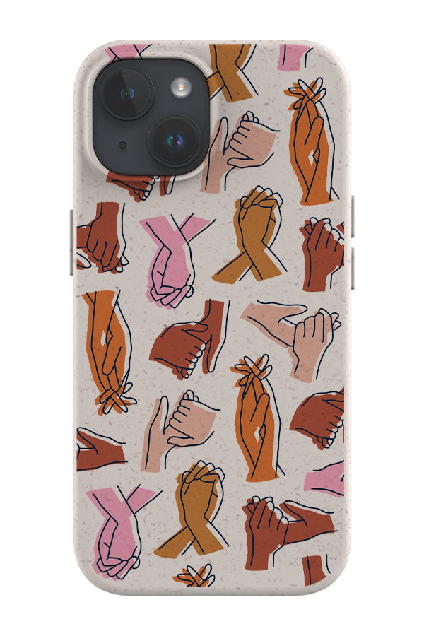 Hand Connections Eco Bamboo Phone Case (Colour) | Harper & Blake
