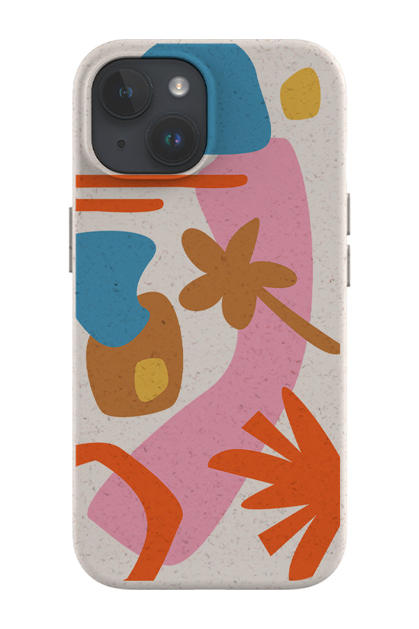 Abstract Nature Eco Bamboo Phone Case (Pink Blue) | Harper & Blake