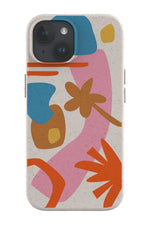 Abstract Nature Eco Bamboo Phone Case (Pink Blue)