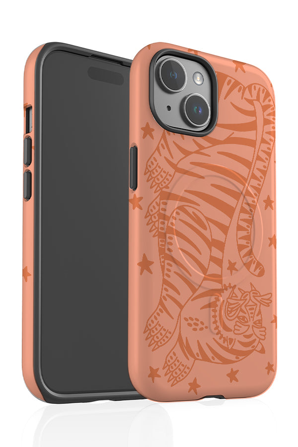 Bold Tiger MagSafe Phone Case (Pink & Orange) | Harper & Blake