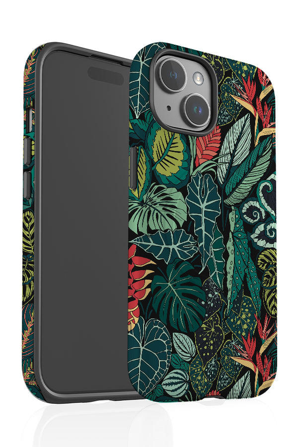 Jungle Leaves by Freya's Prints MagSafe Phone Case (Green) | Harper & Blake