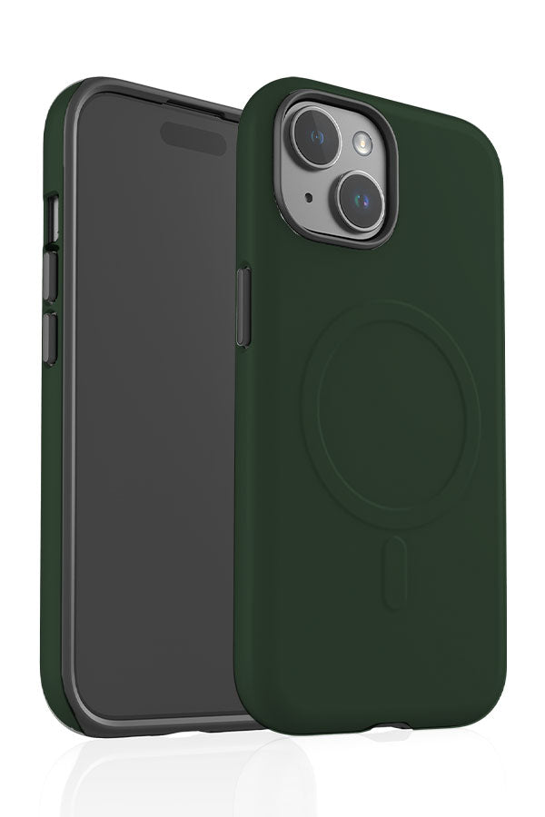 Pine Green Plain Block Colour MagSafe Phone Case | Harper & Blake