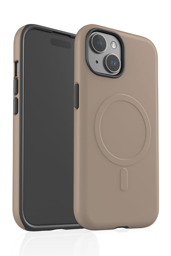Still Tone Block Colour MagSafe Phone Snap Case (Clay Taupe) | Harper & Blake