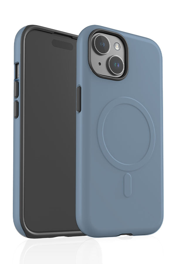 Still Tone Block Colour MagSafe Phone Case (Dusty Blue) | Harper & Blake