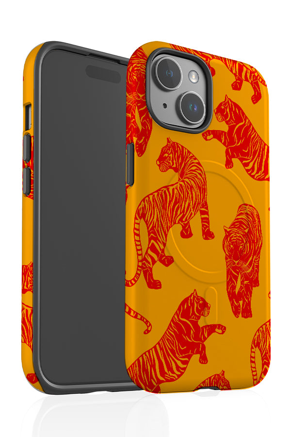 Tigers Pattern MagSafe Phone Case (Yellow) | Harper & Blake