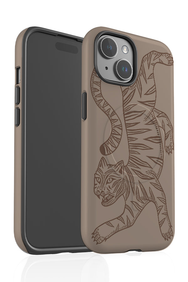 Two Tone Tiger MagSafe Phone Case (Cocoa Brown) | Harper & Blake