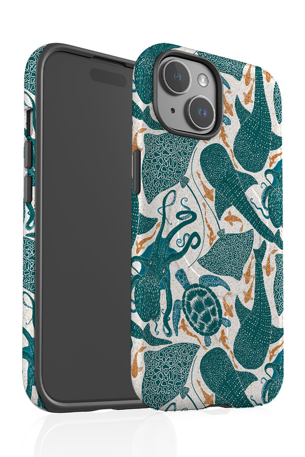 Whale Shark Aqua by Denes Anna Design MagSafe Phone Case (Blue) | Harper & Blake
