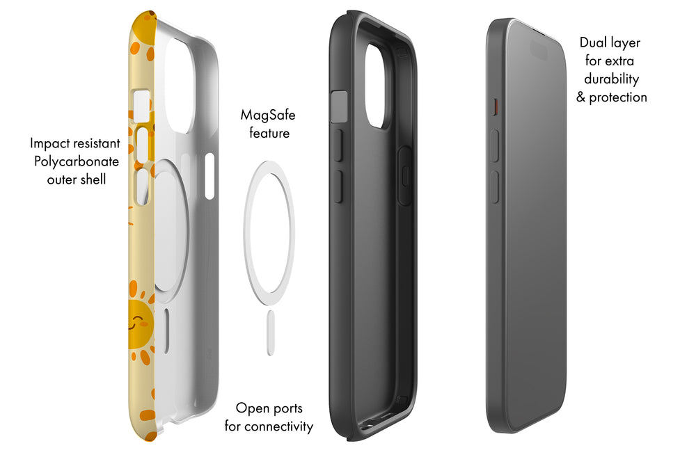 Cute Sun MagSafe Phone Case (Yellow) | Harper & Blake