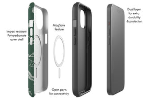 Dinosaur Line Art MagSafe Phone Case (Khaki) | Harper & Blake
