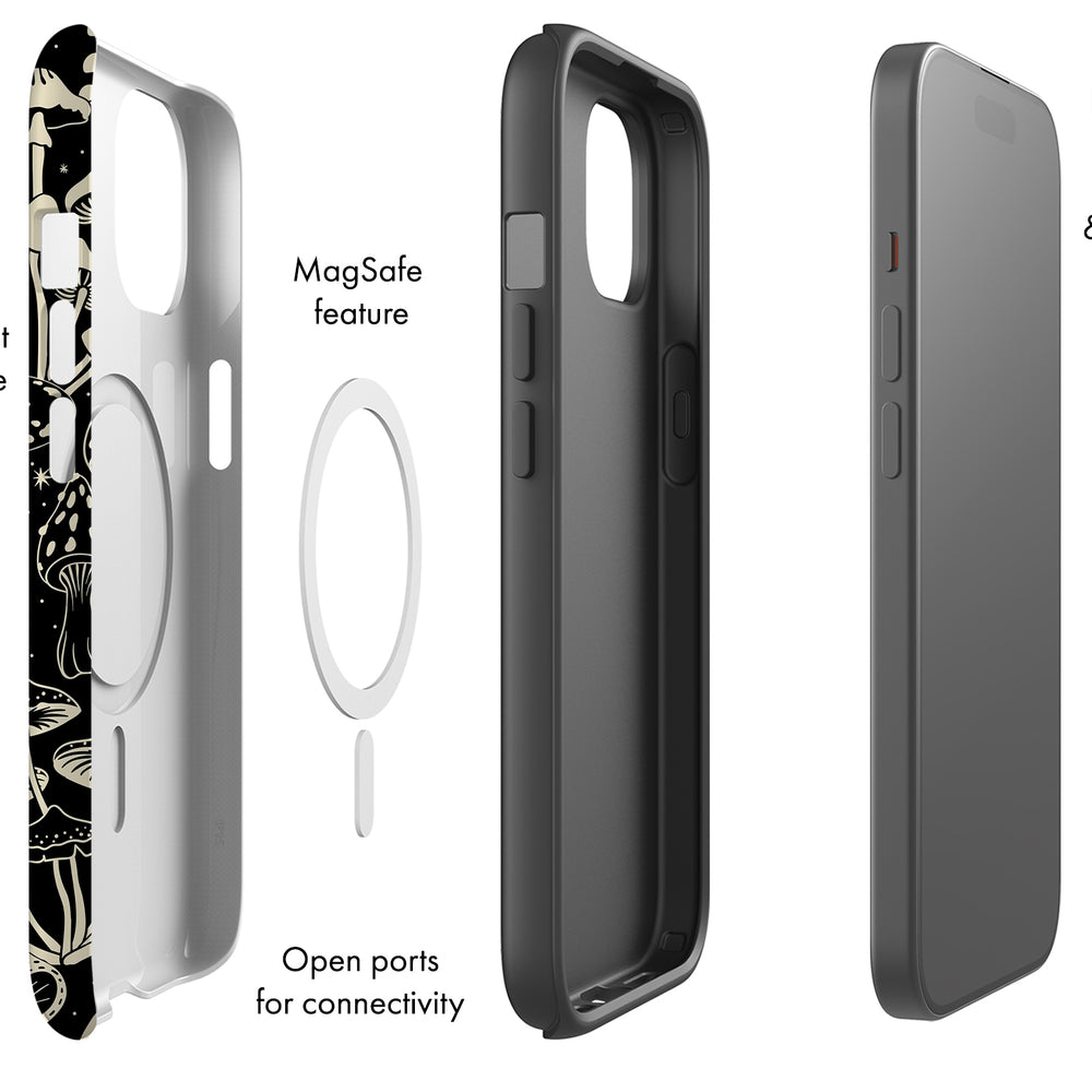 
                  
                    Mushroom Collection by Misentangledvision MagSafe Phone Case (Black) | Harper & Blake
                  
                