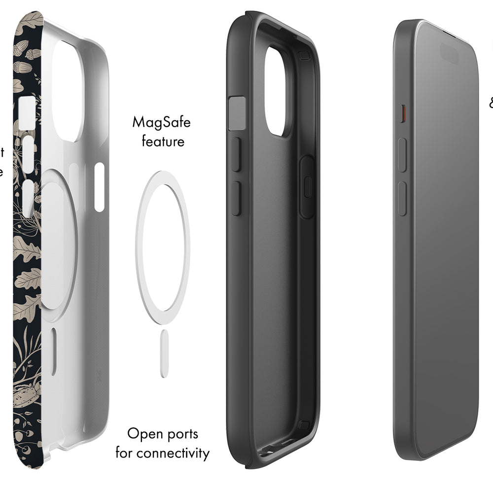 
                  
                    Mushroom Forest Damask by Denes Anna Design MagSafe Phone Case (Black) | Harper & Blake
                  
                