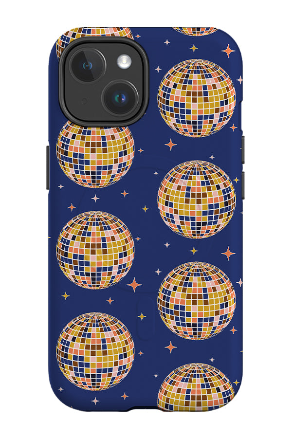 70s Disco Ball By Hannah Maria MagSafe Phone Case (Blue) | Harper & Blake