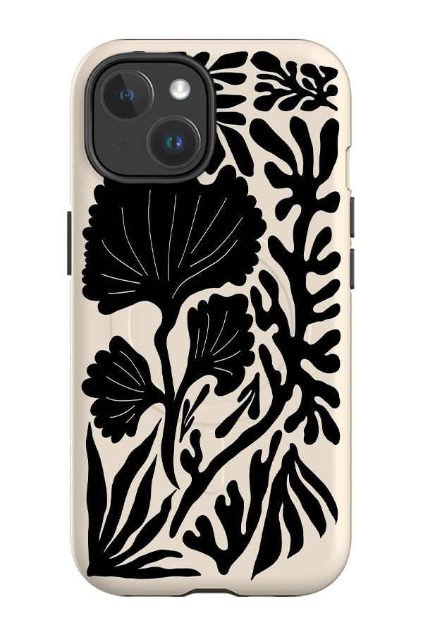 Abstract Coral Reef MagSafe Phone Case (Cream)