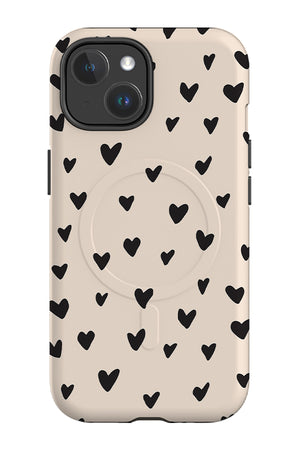 Hearts MagSafe Phone Case (Cream Beige) | Harper & Blake