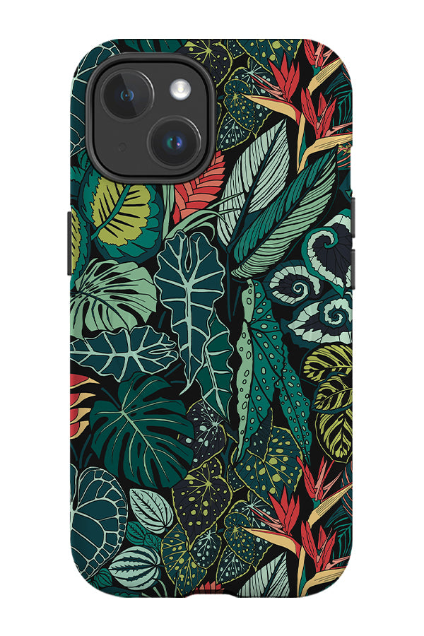 Jungle Leaves by Freya's Prints MagSafe Phone Case (Green)