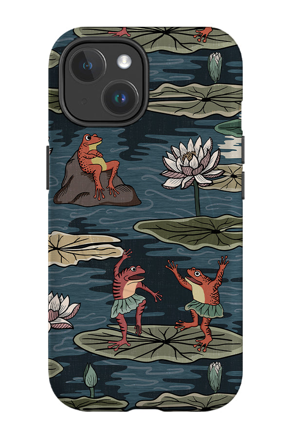 Quirky Frogs by Misentangledvision MagSafe Phone Case (Blue) | Harper & Blake