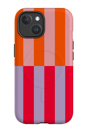 Shifted Stripes MagSafe Phone Case (Pink Red) | Harper & Blake