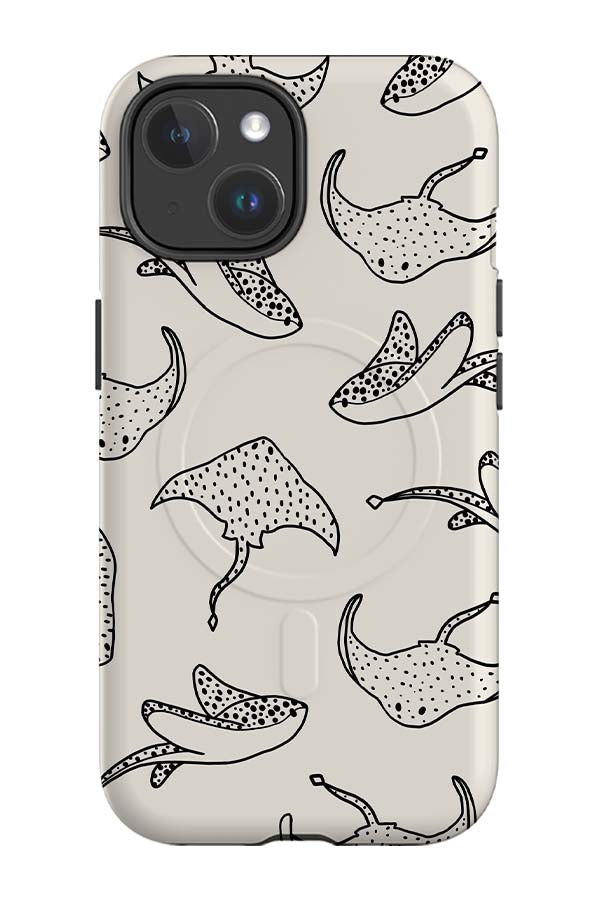 
            
                Load image into Gallery viewer, Stingray Line Art MagSafe Phone Case (White) | Harper &amp;amp; Blake
            
        