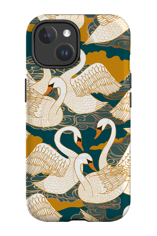 Swans by Cecilia Mok MagSafe Phone Case (Blue) | Harper & Blake