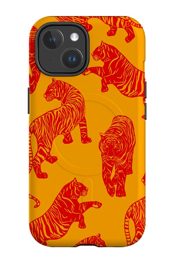 Tigers Pattern MagSafe Phone Case (Yellow) | Harper & Blake