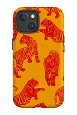 Tigers Pattern MagSafe Phone Case (Yellow)