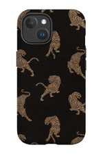 Tiger Print MagSafe Phone Case (Black)