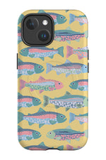 Trout by Louise Margaret MagSafe Phone Case (Yellow)