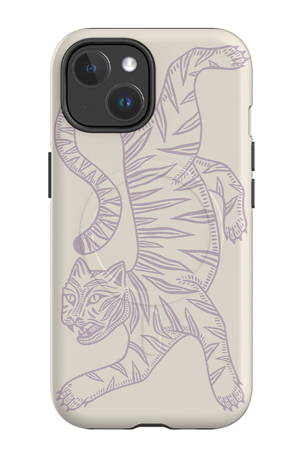 Two Tone Tiger MagSafe Phone Case (Lilac) | Harper & Blake