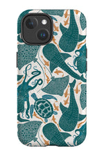 Whale Shark Aqua by Denes Anna Design MagSafe Phone Case (Blue)
