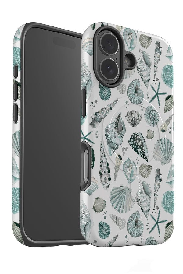 Coastal Sea Shells Ocean By Ninola Design MagSafe Phone Case (Blue) | Harper & Blake