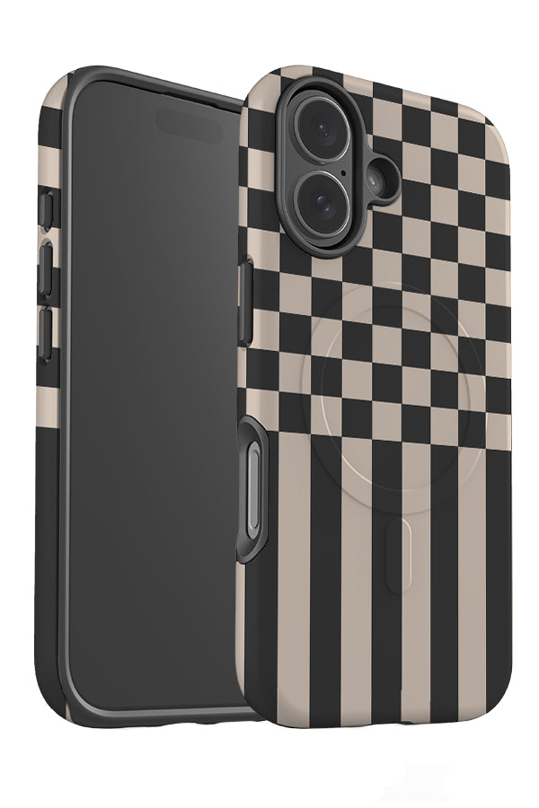 Hybrid Check MagSafe Phone Case (Black) | Harper & Blake