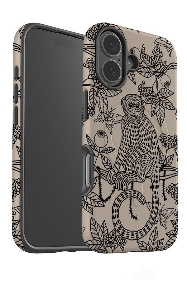 Line Monkey MagSafe Phone Case (Black & Beige) | Harper & Blake