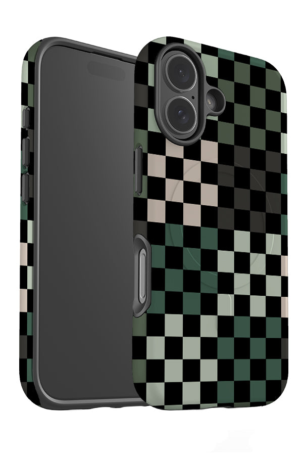 Quiet Check MagSafe Phone Case (Green) | Harper & Blake