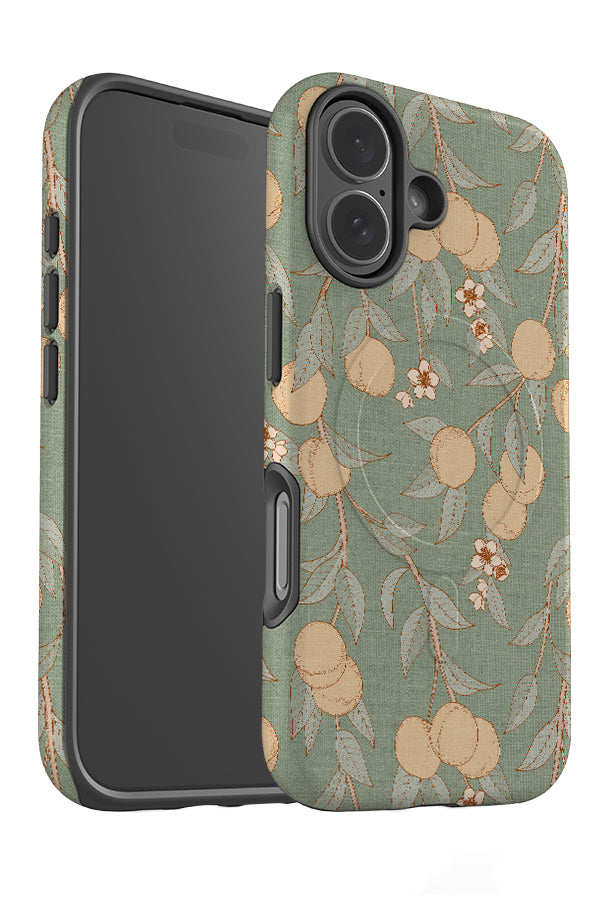 Vintage Peaches By Cecilia Mok MagSafe Phone Case (Green) | Harper & Blake
