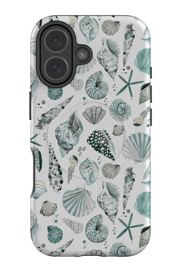 Coastal Sea Shells Ocean By Ninola Design MagSafe Phone Case (Blue) | Harper & Blake