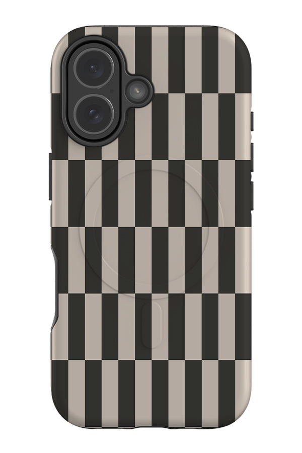 Narrow Check MagSafe Phone Case (Black & White) | Harper & Blake