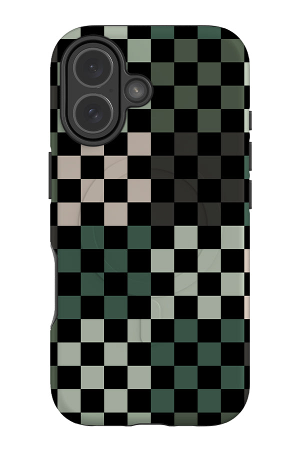 Quiet Check MagSafe Phone Case (Green) | Harper & Blake