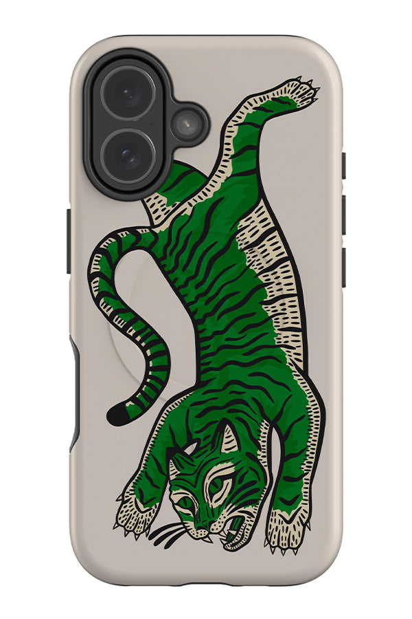 Tiger MagSafe Phone Case (Beige Green) | Harper & Blake