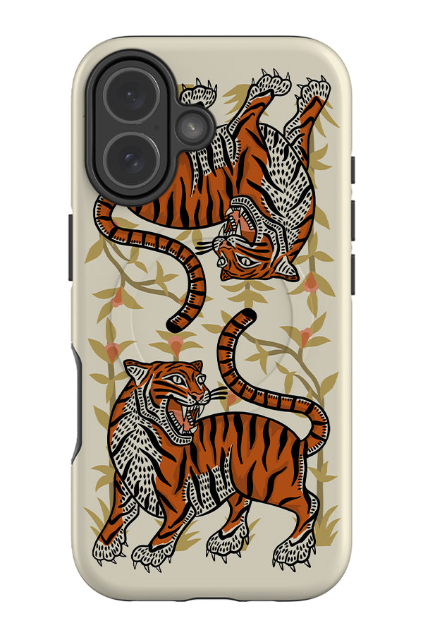 Twin Tigers MagSafe Phone Case (Neutrals) | Harper & Blake