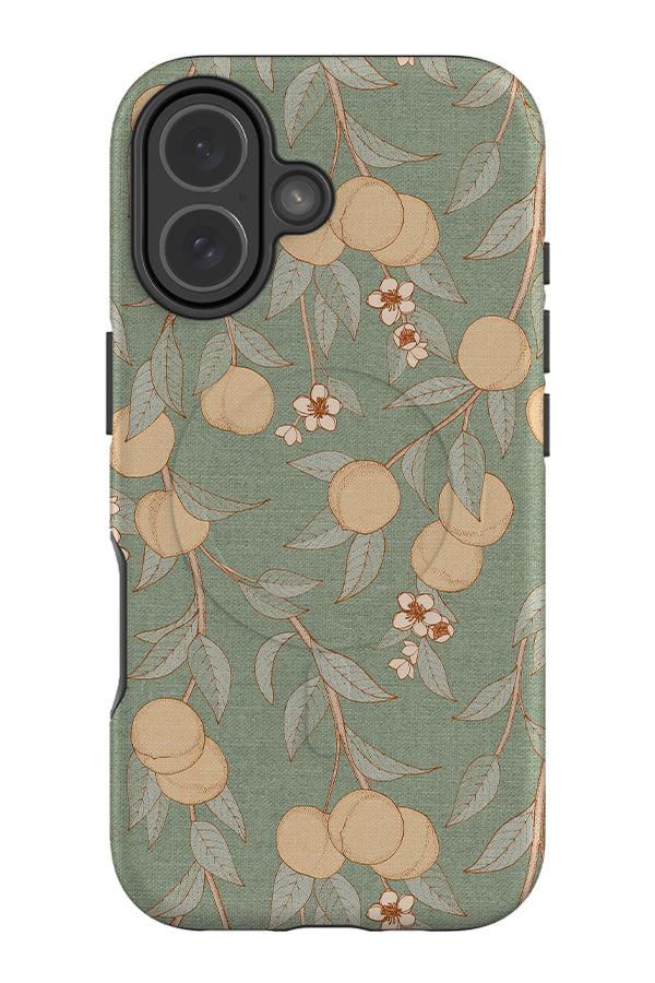 Vintage Peaches By Cecilia Mok MagSafe Phone Case (Green) | Harper & Blake
