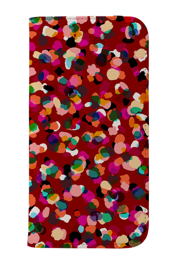 Party Spot by Rachel Parker Wallet Phone Case (Ruby Red) | Harper & Blake