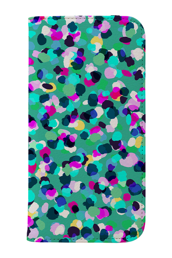 Party Spot by Rachel Parker Wallet Phone Case (Teal) | Harper & Blake