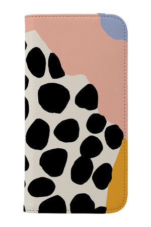 Wavy Shapes & Big Dots Wallet Case (Pink) | Harper & Blake