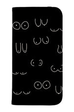 Boob Print Wallet Case (Black)