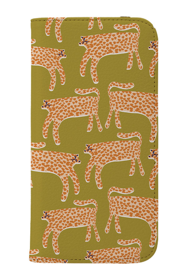 Cheetah Print Wallet Case (Green) | Harper & Blake